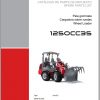 Weidemann Wheel Loader 1250CC35 12xxCC 1.0 Spare Parts List ITESEN 1