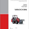 Weidemann Wheel Loader 1250CX35 12xxCX 1.0 Spare Parts List DEFREN 1