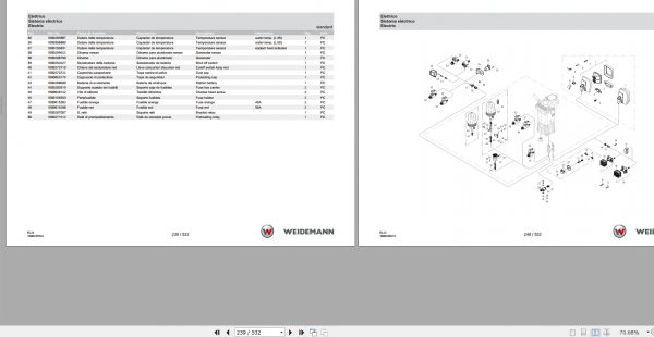 Weidemann Wheel Loader 1280 RL24 1.0 Spare Parts List ITESEN 2019 2