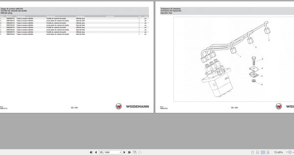 Weidemann Wheel Loader 1280 RL24 184KW 1.0 Spare Parts List ENITES 2