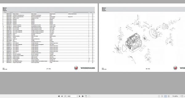 Weidemann Wheel Loader 1350CC45 1350 1.0 Spare Parts List ENITES 2