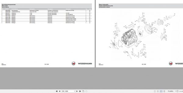 Weidemann Wheel Loader 1370CX50 Kabine 1370 1.0 Spare Parts List ENDEFR 2