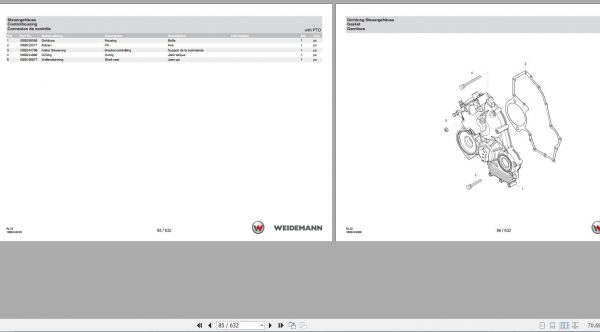 Weidemann Wheel Loader 1380 RL28 1.0 Spare Parts List ENDEFR 3
