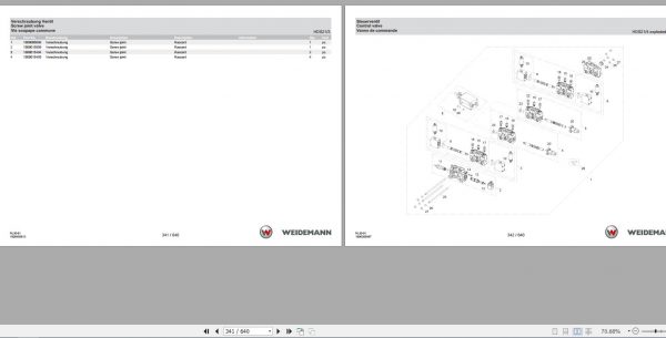 Weidemann Wheel Loader 1880 StageV RL30 01 Spare Parts List ENDEFR 2
