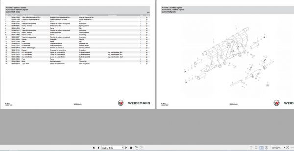 Weidemann Wheel Loader 1880 StageV RL30 01 Spare Parts List ENITES 2