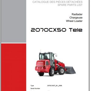 Weidemann Wheel Loader 2070CX50 TELE 2070CX50T 06 2008 1.0 Spare Parts List DEFREN 1