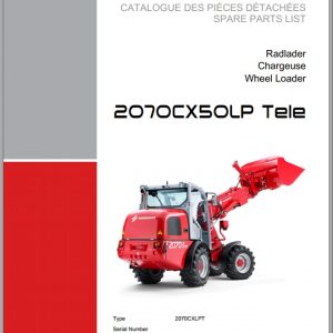 Weidemann Wheel Loader 2070CX50LP TELE 2070CXLPT 1.0 Spare Parts List DEFREN 1