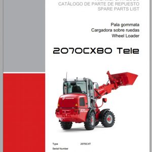 Weidemann Wheel Loader 2070CX80 TELE 2070CXT 1.0 Spare Parts List ITESEN 1