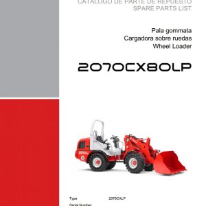 Weidemann Wheel Loader 2070CX80LP 2070CXLP 1.0 Spare Parts List ITESEN 1