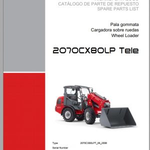 Weidemann Wheel Loader 2070CX80LP TELE 2070CX80LPT 06 2008 1.0 Spare Parts List ITESEN 1