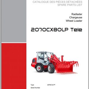 Weidemann Wheel Loader 2070CX80LP TELE 2070CXLPT 1.0 Spare Parts List DEFREN 1