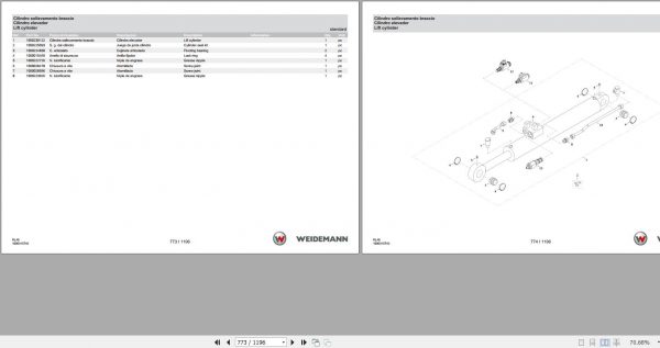 Weidemann Wheel Loader 2080 RL40 1.0 Spare Parts List ENITES 3