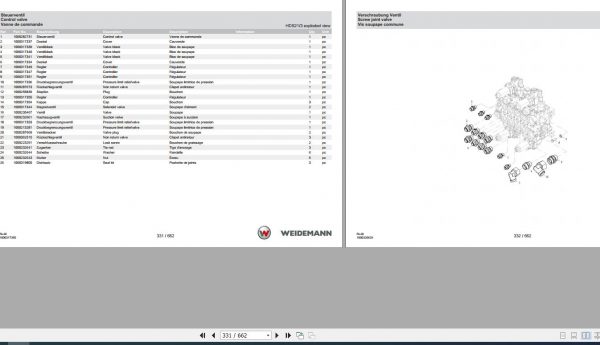 Weidemann Wheel Loader 2080 StageV RL40 Spare Parts List ENDEFR 3