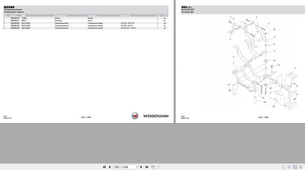 Weidemann Wheel Loader 2080 T RL40 1.0 Spare Parts List ENDEZH 2
