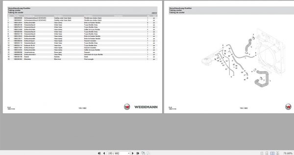 Weidemann Wheel Loader 2080LP T RL40 Spare Parts List ENDEFR 2