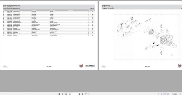 Weidemann Wheel Loader 2205 1.3 Spare Parts List ENDEFR 2