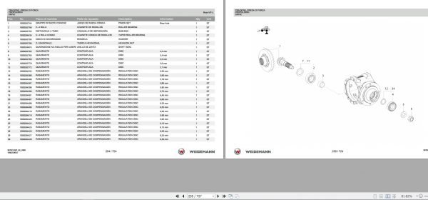 Weidemann Wheel Loader 3070CX60 TELE 3070CX60T 06 2008 1.0 Spare Parts List ITESEN 2