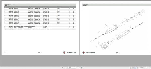 Weidemann Wheel Loader 3070CX60 TELE 3070CXT 1.0 Spare Parts List ITESEN 2