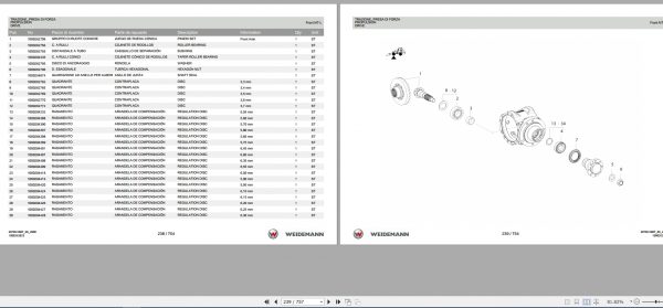 Weidemann Wheel Loader 3070CX80 TELE 3070CX80T 06 2008 1.0 Spare Parts List ITESEN 2