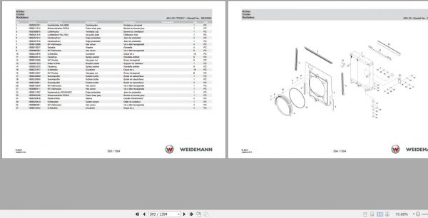 Weidemann Wheel Loader 3080LP RL50LP 1.0 Spare Parts List DEFREN 2019 4