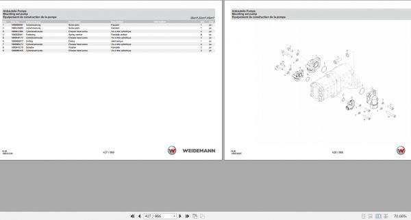 Weidemann Wheel Loader 3080LP StageV RL50 Spare Parts List ENDEFR 2