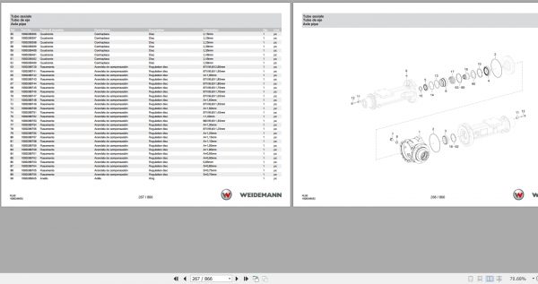 Weidemann Wheel Loader 3080LP StageV RL50 Spare Parts List ENITES 2