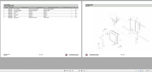 Weidemann Wheel Loader 4070CX100 4070CX100 03 2009 1.0 Spare Parts List ITESEN 2