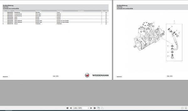 Weidemann Wheel Loader 4070CX100 T 1000304696 Spare Parts List ENDEFR 2