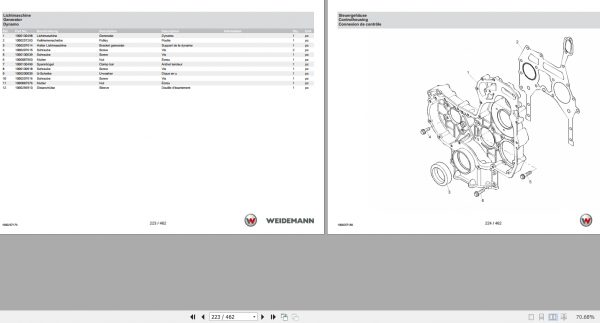 Weidemann Wheel Loader 4070CX100 T Spare Parts List ENDEFR 2
