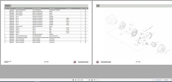 Weidemann Wheel Loader 4070CX80 4070CX80 06 2008 1.0 Spare Parts List ITESEN 2
