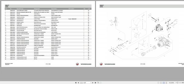 Weidemann Wheel Loader 4070CX80 TELE 4070CX80T 06 2008 1.0 Spare Parts List DEFREN 2