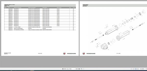 Weidemann Wheel Loader 4070CX80LP 4070CX80LP 06 2008 1.0 Spare Parts List ITESEN 2