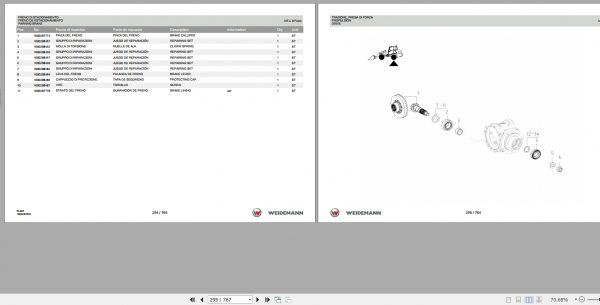 Weidemann Wheel Loader 4080 TELE RL60T 1.0 Spare Parts List ITESEN 2