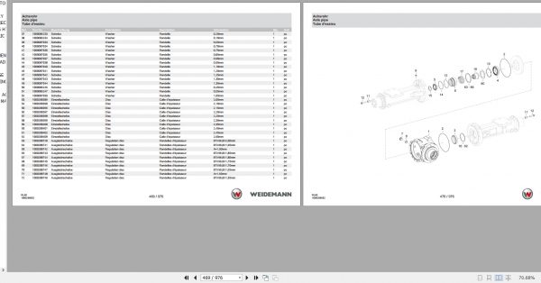 Weidemann Wheel Loader 4080LP RL60 1.0 Spare Parts List ENDEFR 2
