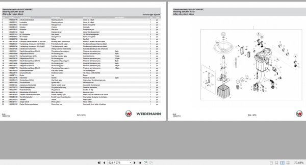 Weidemann Wheel Loader 4080LP RL60 1.0 Spare Parts List ENDEFR 3