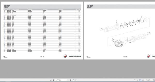 Weidemann Wheel Loader 4080LP RL60 1.0 Spare Parts List ENITES 2