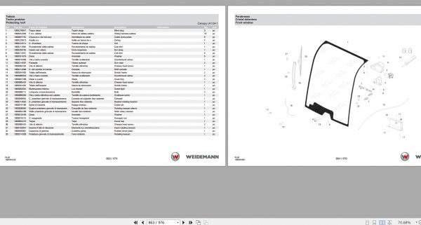 Weidemann Wheel Loader 4080LP RL60 1.0 Spare Parts List ENITES 3