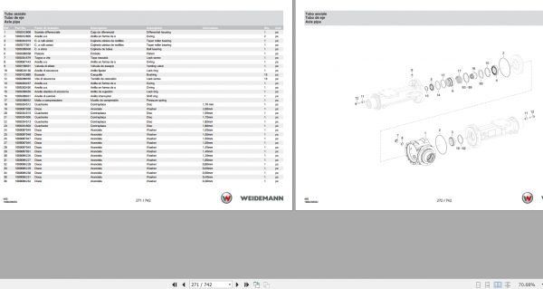 Weidemann Wheel Loader 4080LP StageV RL60 Spare Parts List ENITES 2