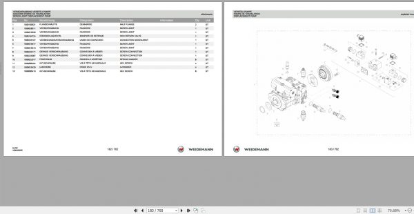 Weidemann Wheel Loader 5080 TELE RL70T 1.0 Spare Parts List DEFREN 2