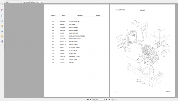 Aichi Aerial Platform RV 123 IRV403 90 A2 STA00028 Parts List En 2