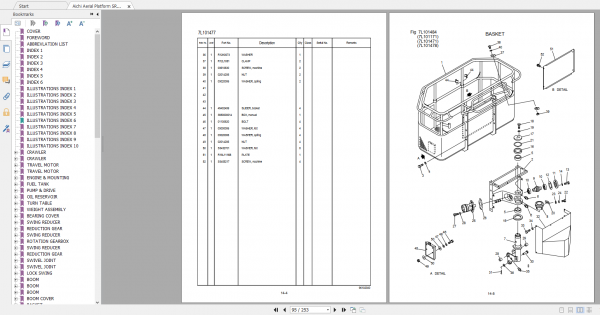Aichi Aerial Platform SR123 A8102025 PA00041A Part List En 3