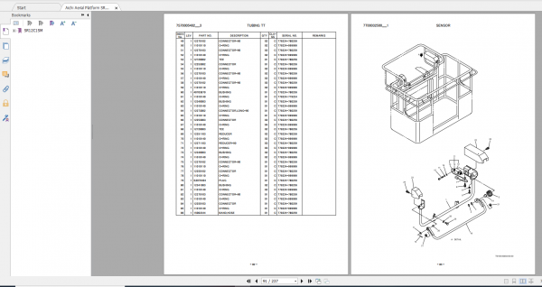 Aichi Aerial Platform SR12CSM PG00501 Part List En 3