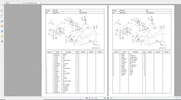 Aichi Aerial Platform SR14C PG00191A Part List En 3