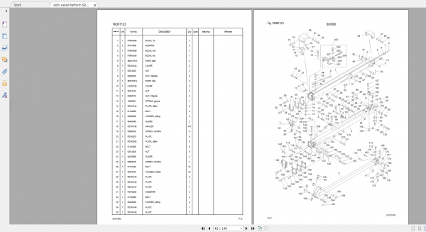 Aichi Aerial Platform SR182 ISR602 A3A4 STA00033 Part List En 3