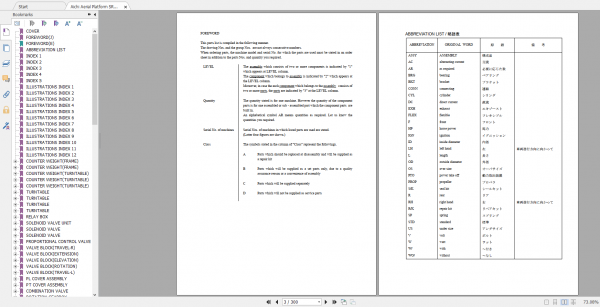 Aichi Aerial Platform SR18A 21A SR18AJ 21AJ FR0ER0 PA00112Anew Part List En 2