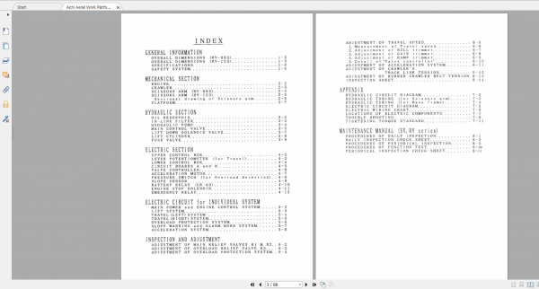 Aichi Aerial Work Platform RV093123AB SME712A Service Manual En 2
