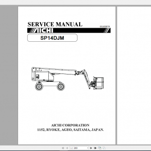 Aichi Aerial Work Platform SP14D1JM SSJ00076 Ver2 Service Manual En 1