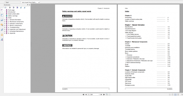 Aichi Aerial Work Platform SP14D1JM SSJ00076 Ver2 Service Manual En 2