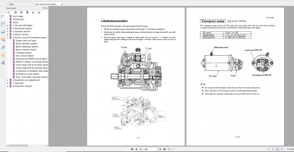Aichi Aerial Work Platform SP18A 21A 21AJ SME124B 719281 and after Service Manual En 3