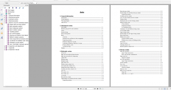 Aichi Aerial Work Platform SP25B SME127C rev1 730000 and after Service Manual En 2